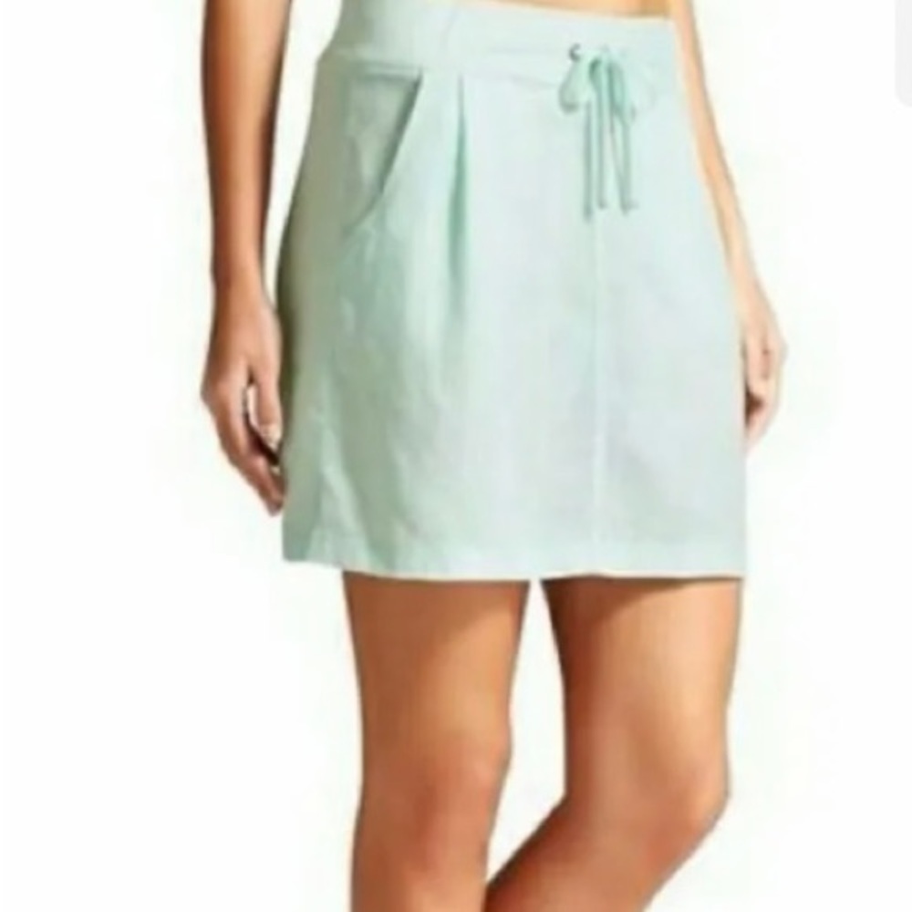 Athleta Linen Seline Water Blue Skirt size 6